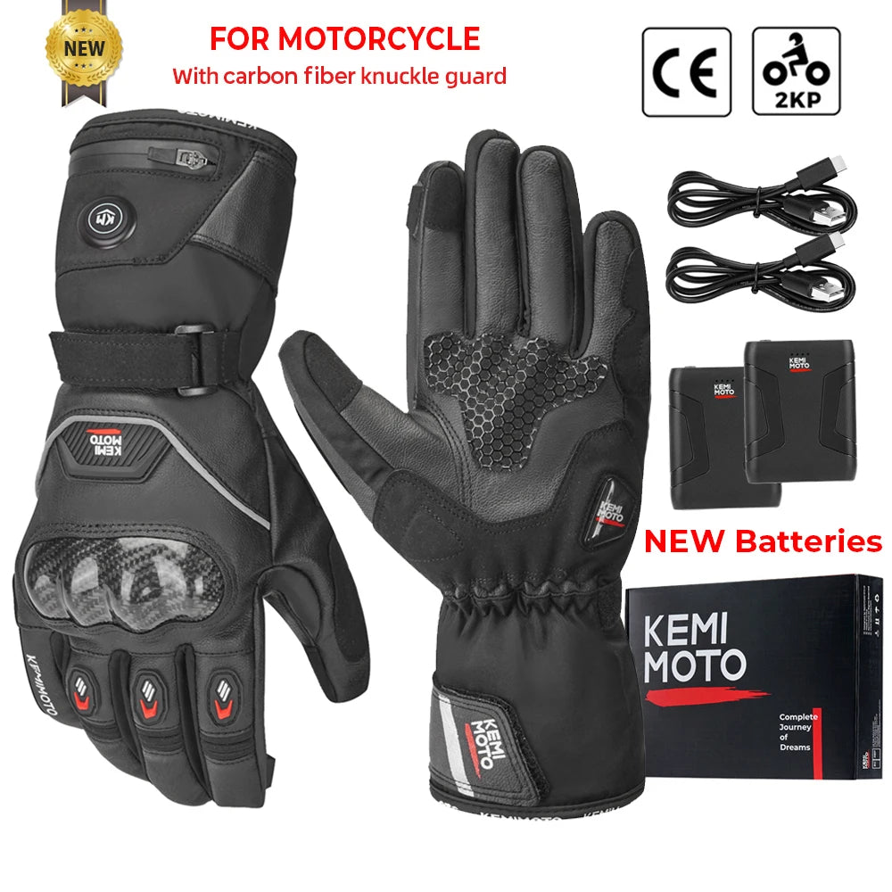 Gants Chauffants Moto - Hiver Chaud et Confortable