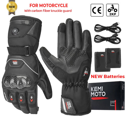 Gants Chauffants Moto Pro - Hiver Chaud et Confortable