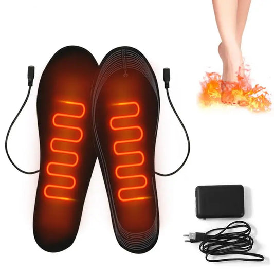 Semelles Chauffantes Rechargeables USB - Semelles Électriques Personnalisables pour Chaussures, Idéales pour Ski et Activités d'Hiver