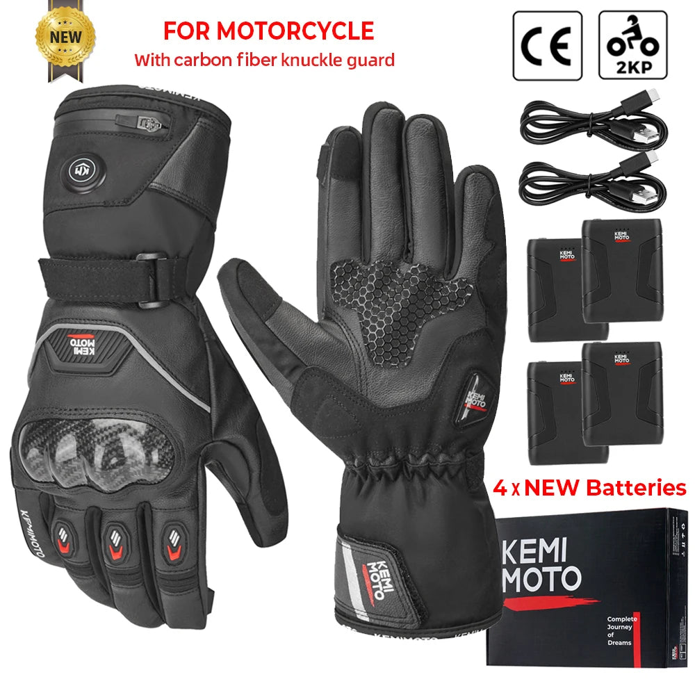 Gants Chauffants Moto - Hiver Chaud et Confortable