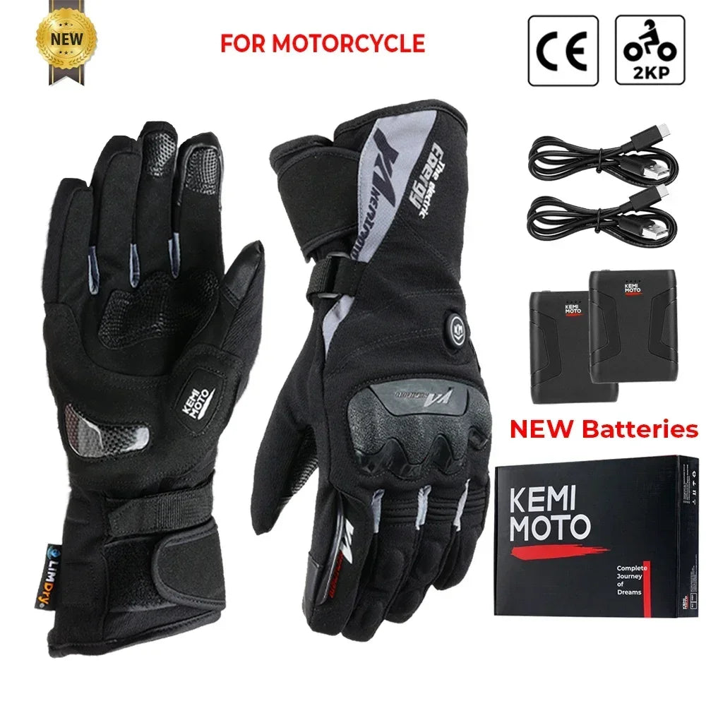 Gants Chauffants Moto - Hiver Chaud et Confortable