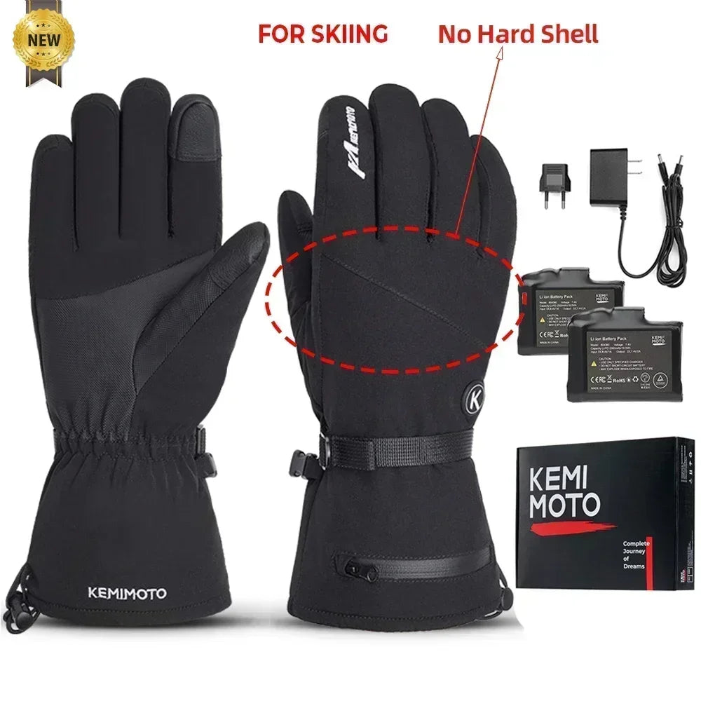 Gants Chauffants Moto Pro - Hiver Chaud et Confortable