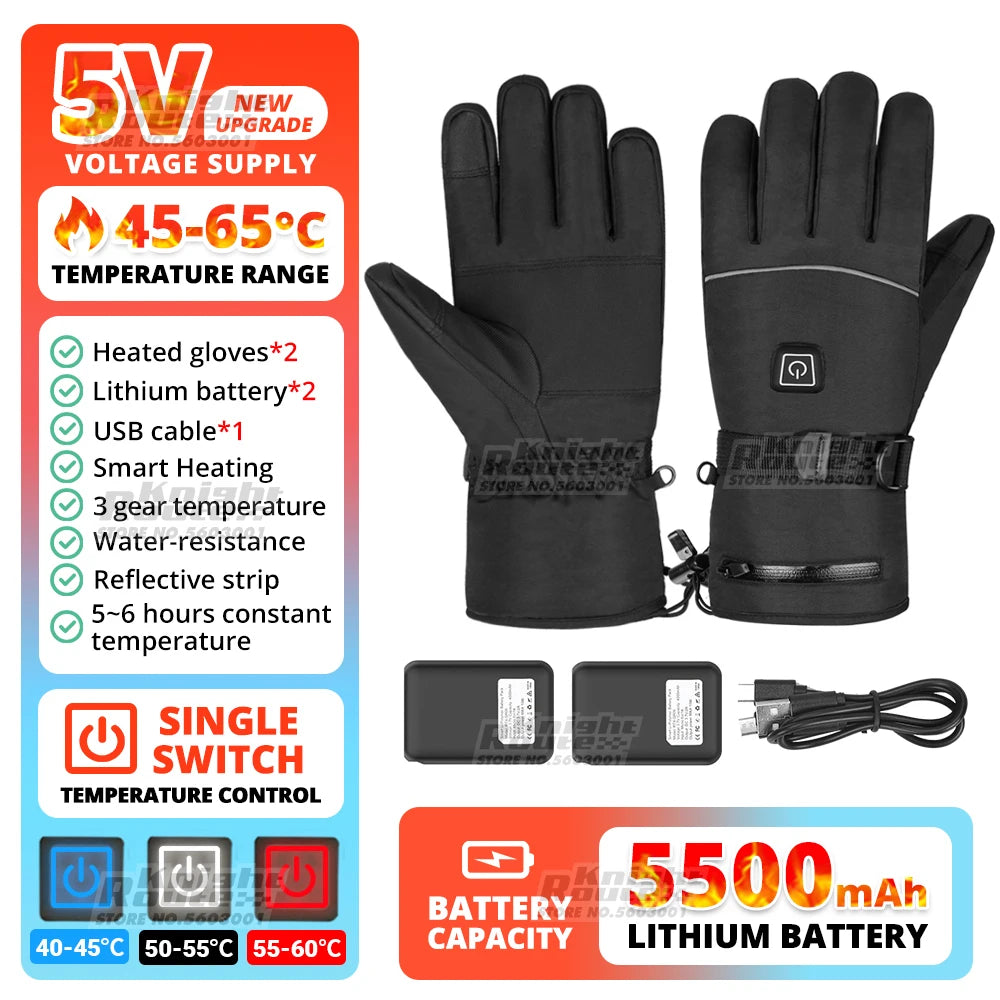 Gants Chauffants USB Rechargeables - Chaleur et Performance en Hiver